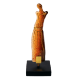 Άγαλμα γυάλινο 17εκ. Ίριδα κόκκινο-ξύλινη βάση