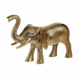 Inart Διακοσμητικός Χρυσός Ελέφαντας από Μέταλλο 17×11.5×12.5cm