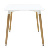 Τραπέζι Natali pakoworld τετράγωνο MDF χρώμα λευκό 80x80x76εκ