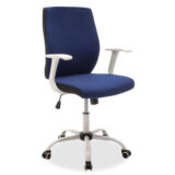 Καρέκλα γραφείου εργασίας Memory pakoworld ύφασμα μπλε-λευκό