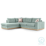 Γωνιακός καναπές δεξιά γωνία Boston pakoworld ύφασμα ciel-cream 280x225x90εκ