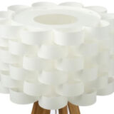 Επιτραπέζιο φωτιστικό Moki pakoworld Ε19 μπαμπού χρώμα φυσικό-καπέλο pp λευκό Φ30×55εκ